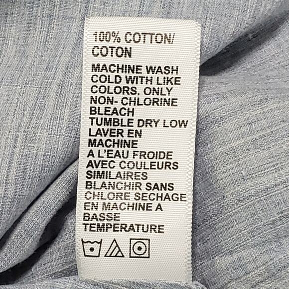 Standard James Perse Womens Blue Button Up Shirt Sz 0 Career Capsule Office - Picture 7 of 11